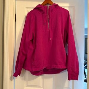 Athleta half zip pink hoodie XL